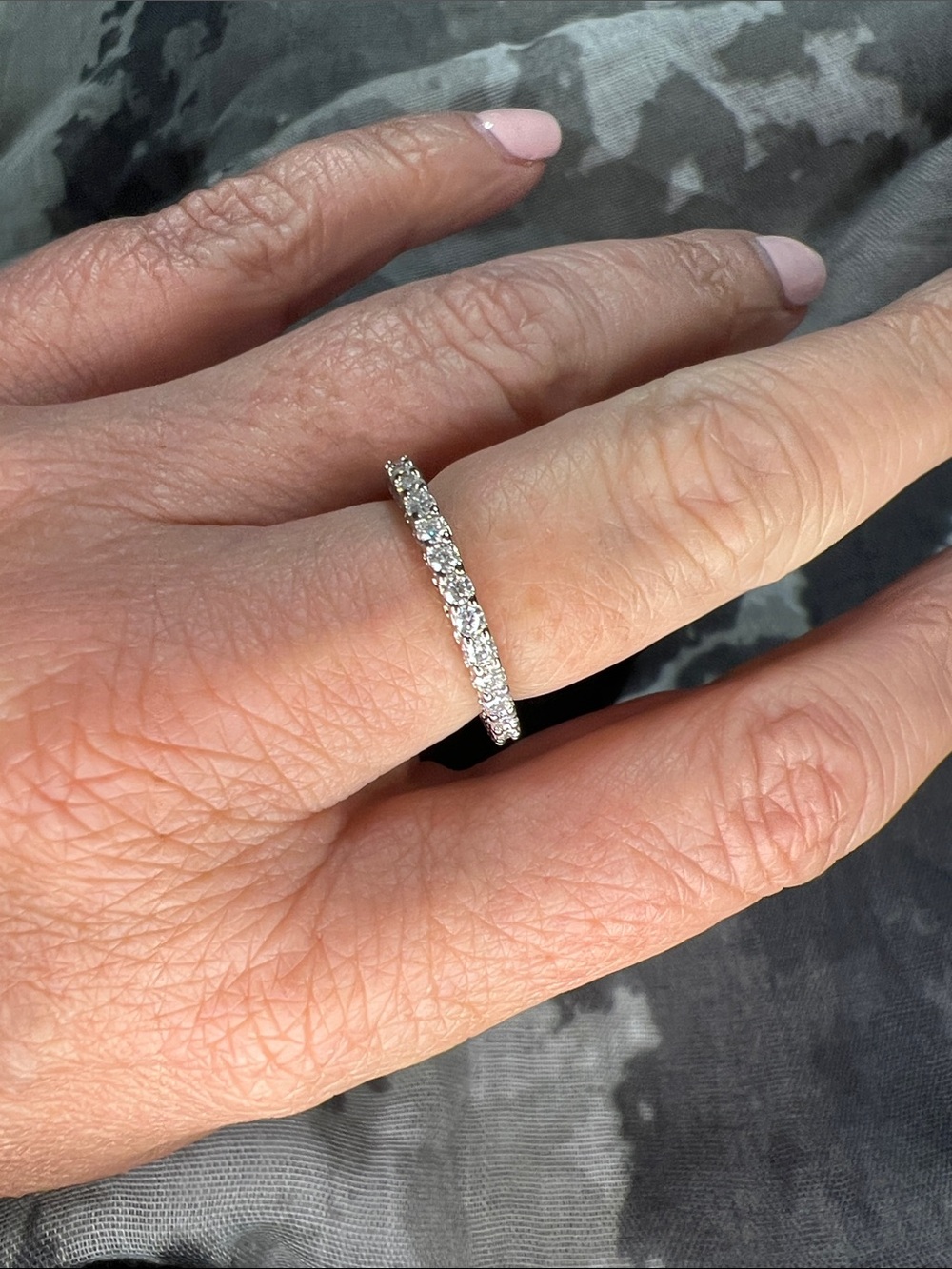 Classic Moissanite Diamond Eternity Band - Silver925